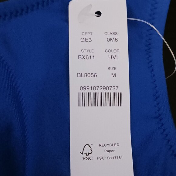 NEW J. Crew Women’s Heritage Scoopneck Bikini Top Blue Size M - Picture 6 of 10